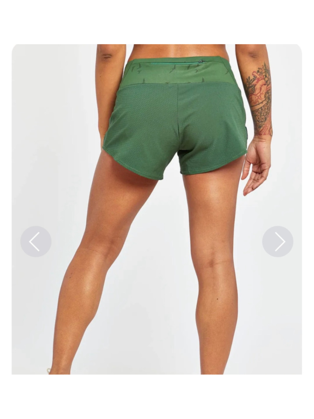 Oiselle W ROGA SHORT LUSH Green 6”- Size 4 - Picture 7 of 16